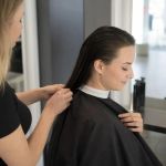 Salon Cape and Neck Strip: Check Fit and Comfort