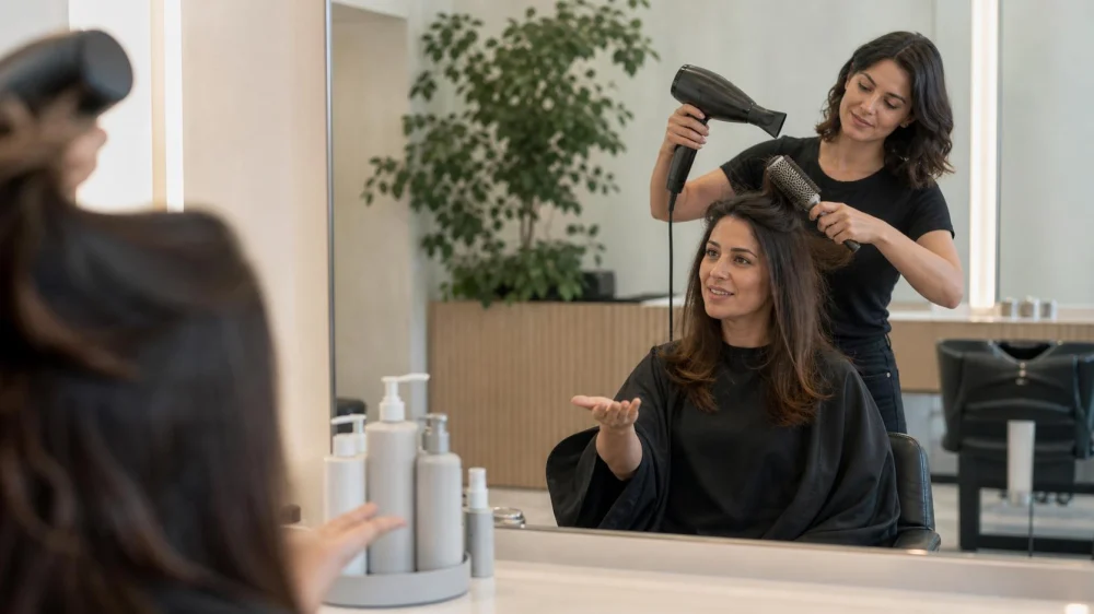 Salon Blow-Dry Plan: Heat, Tension, Products, and Finish