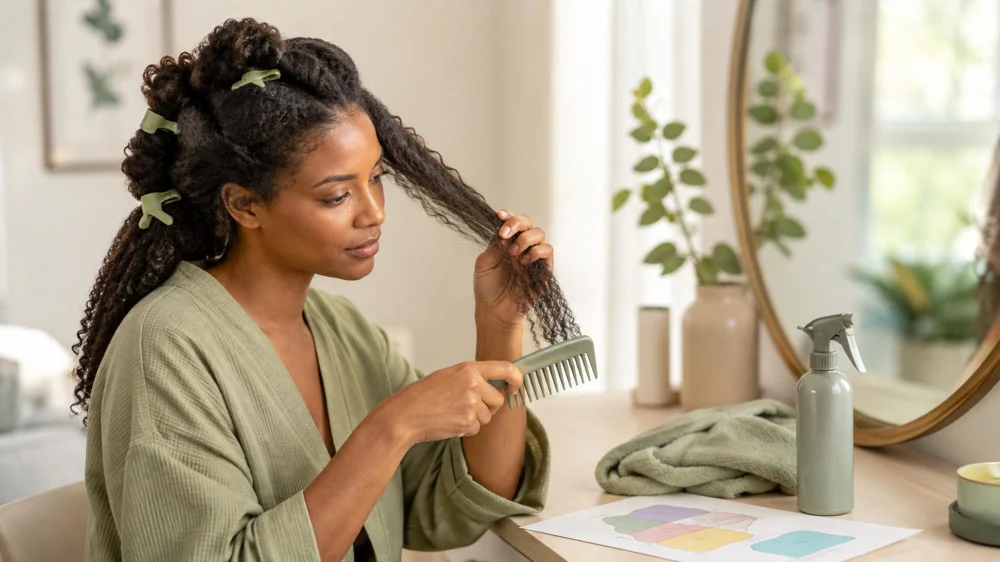 Hair Detangling Plan: Sections, Slip, and Gentle Progress