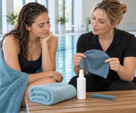 Pool Hair Care: Barrier, Cap, Rinse, and Recovery