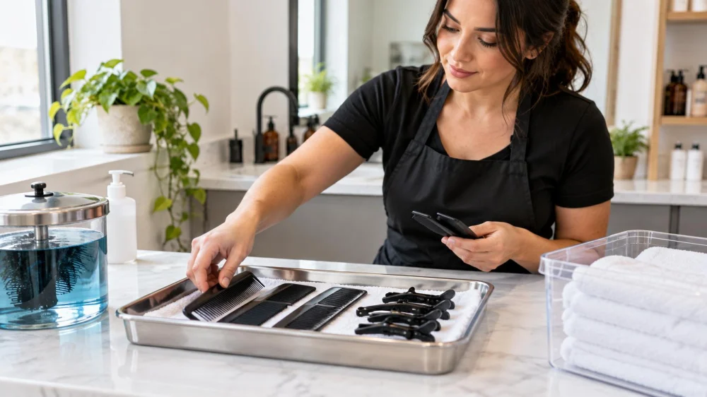 Salon Tool Sanitising: Combs, Clips, and Clean Storage