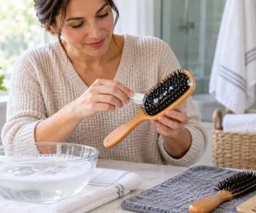 Hair Brush Cleaning: Hair, Product Buildup, and Drying