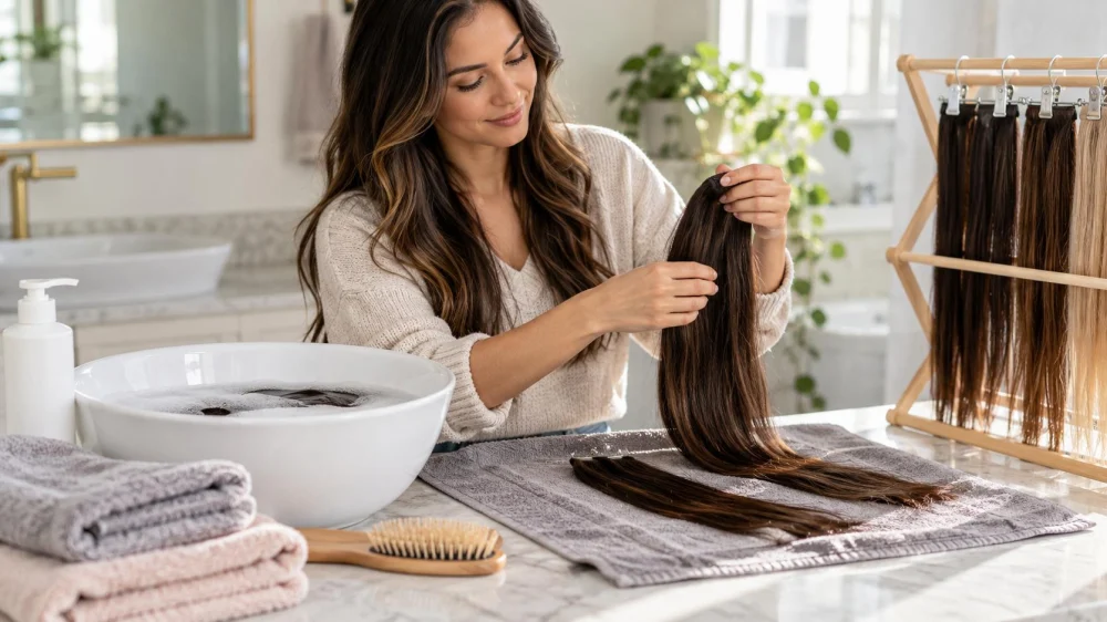 Hair Extension Care Plan: Washing, Drying, and Tension