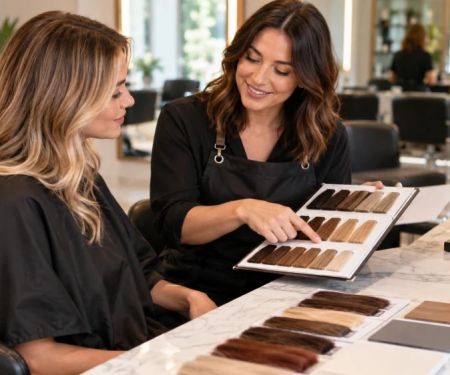 Hair Salon Material Sample Approval: Colour, Model, and Record